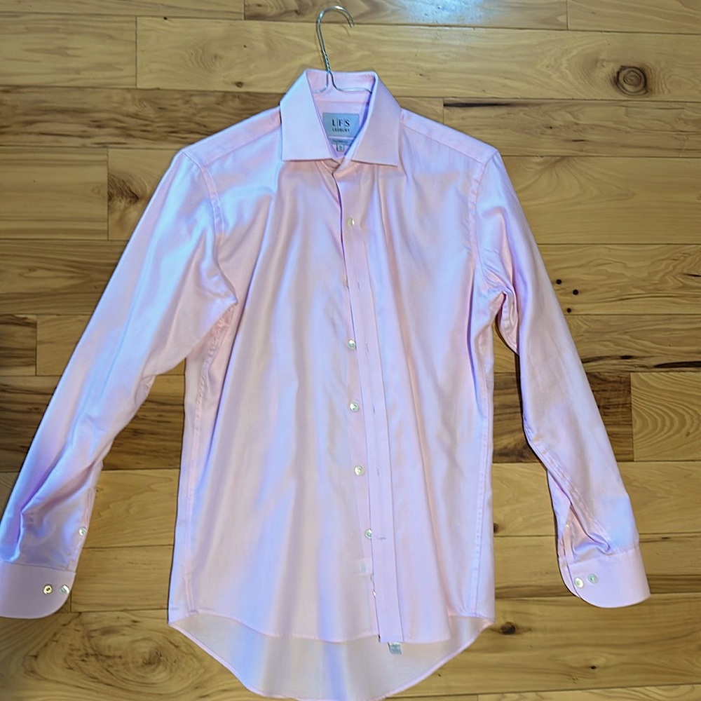 Ledbury tailored fit dress shirt size 15 light pink
